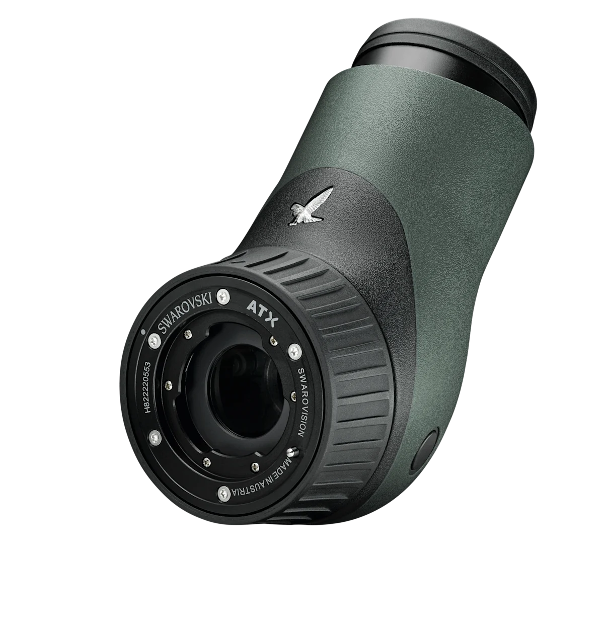 SWAROVSKI ATX-Eyepiece Module Angled. Available at the local store the Lookout, is located in Prescott, AZ.