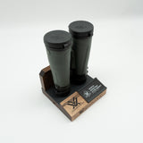 Pre-owned Vortex Kaibab HD 18x56 binoculars, objective side, three-quarter view on Vortex retail block - The Lookout, Prescott AZ