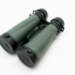 Pre-owned Vortex Kaibab HD 18x56 binoculars, objective side, three-quarter view on Vortex retail block - The Lookout, Prescott AZ