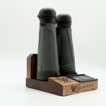 Pre-owned Vortex Kaibab HD 18x56 binoculars, objective side, three-quarter view on Vortex retail block - The Lookout, Prescott AZ