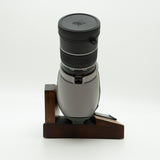 Pre-owned VORTEX Razor HD 20–60x85 Angled Spotting Scope, objective side, three-quarter view on Vortex retail block - The Lookout, Prescott AZ