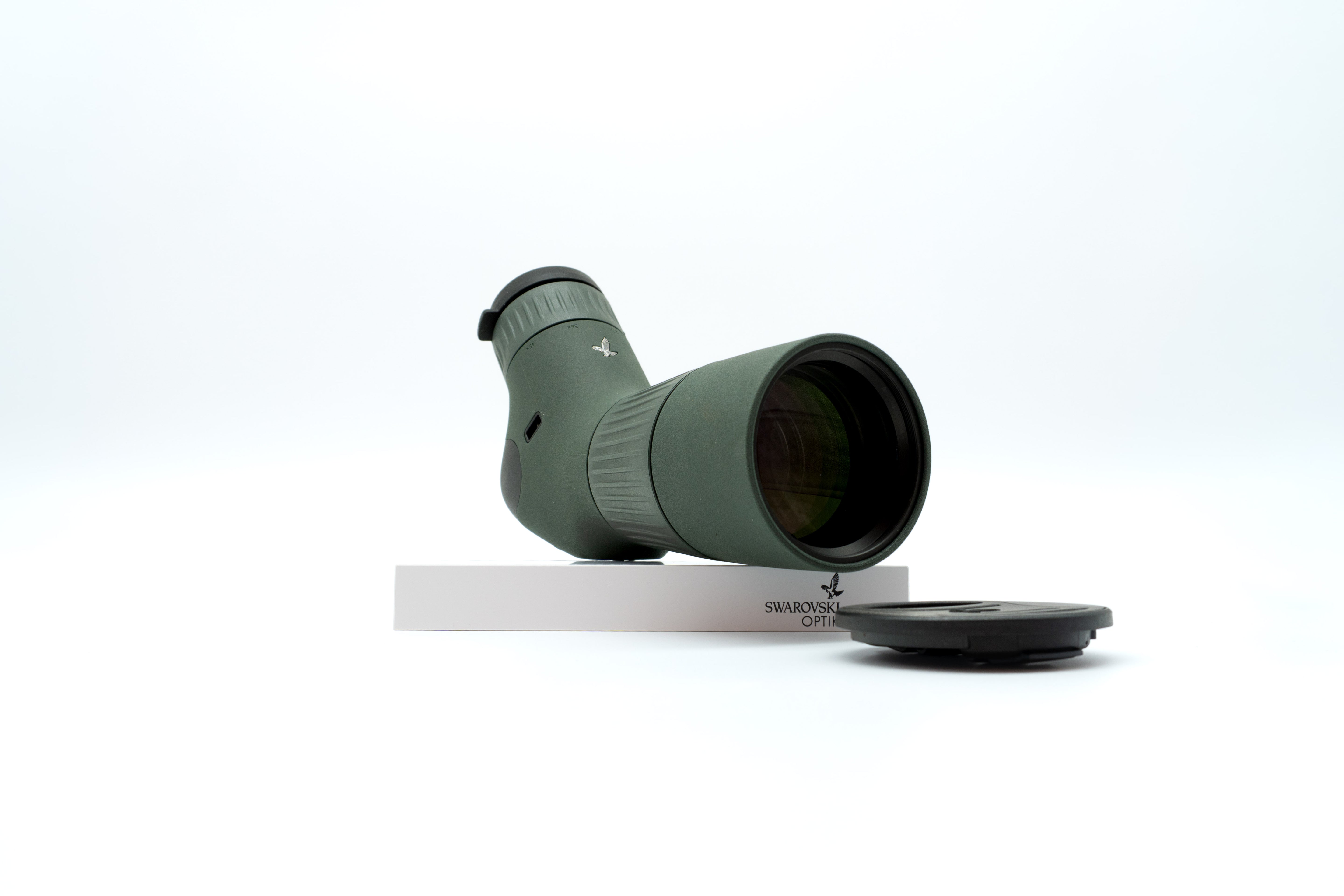 Used Swarovski AT Balance 18-45x65 angled spotting scope, available locally at The Lookout in Prescott, AZ