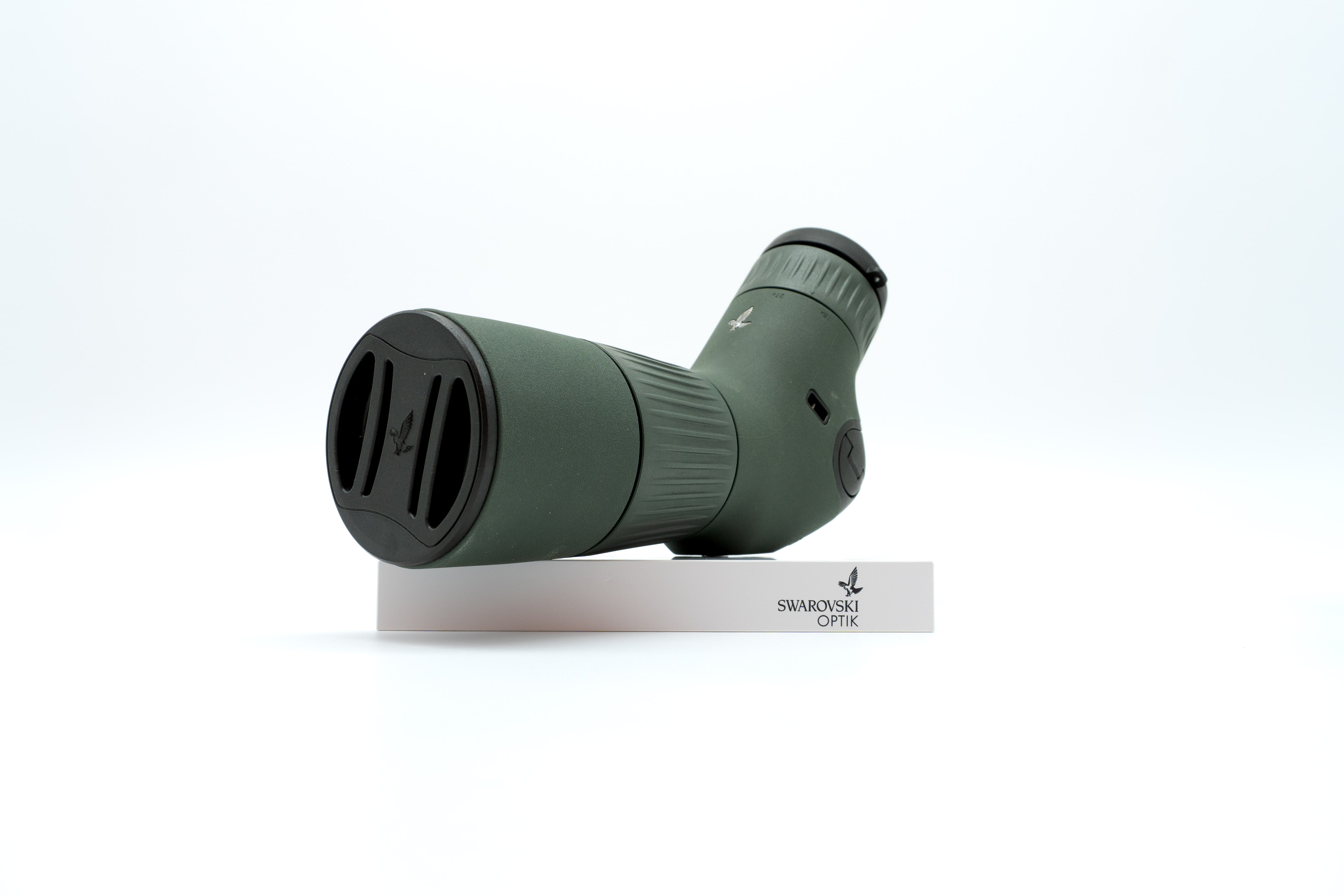 Used Swarovski AT Balance 18-45x65 angled spotting scope, available locally at The Lookout in Prescott, AZ